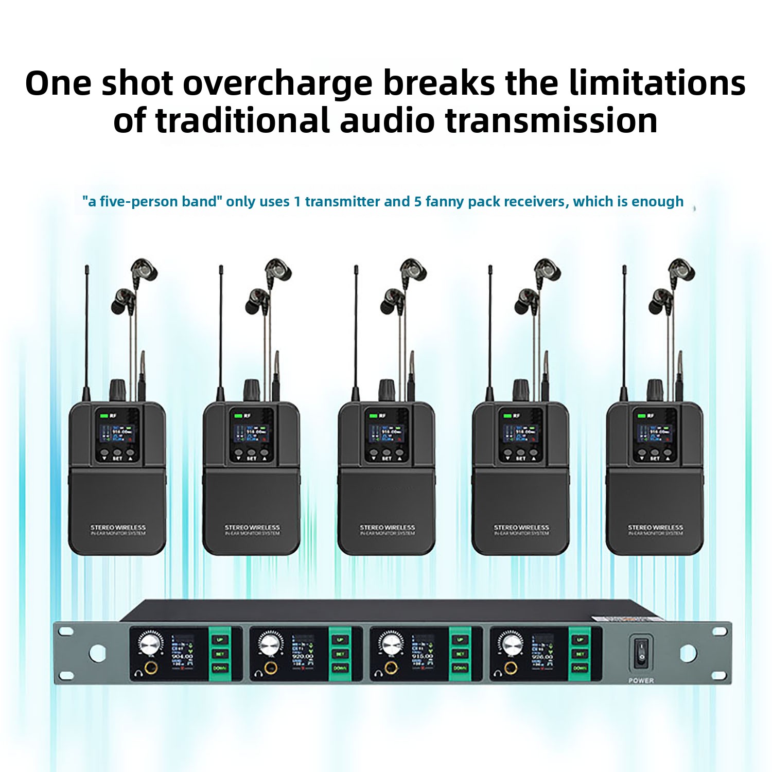 In Ear Monitors For Singers - GAW-S1 نظام مراقبة خلفي للأذن ستيريو