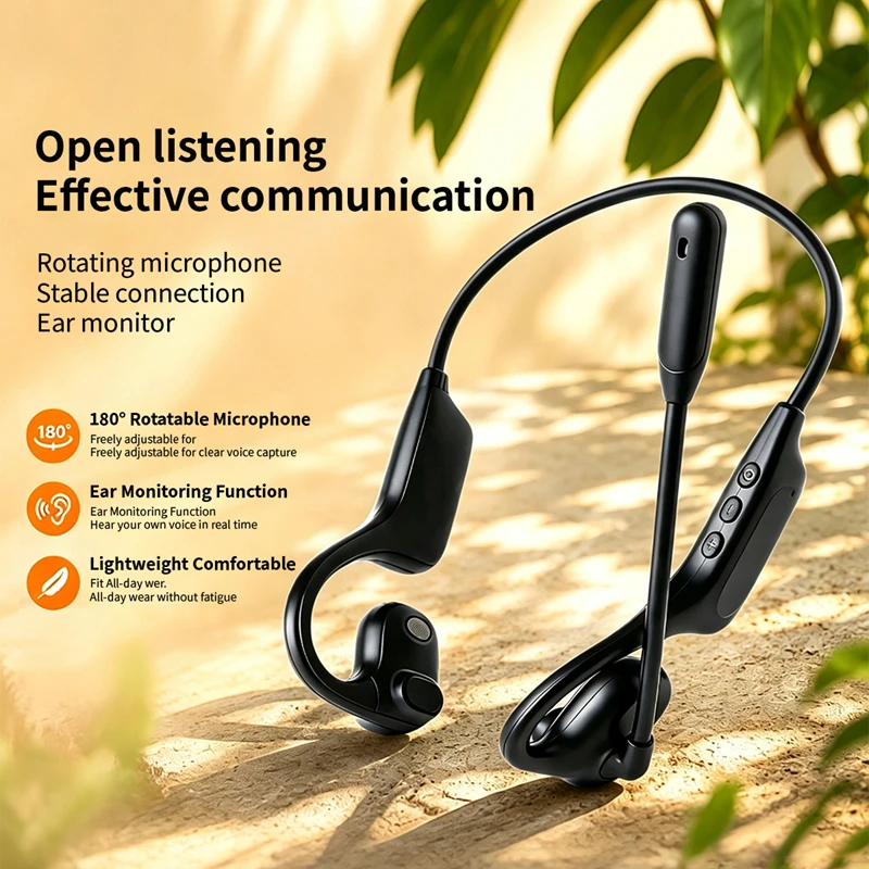 Type C Wired Earphones With Mic - سماعة رأس لاسلكية مفتوحة الأذن مع