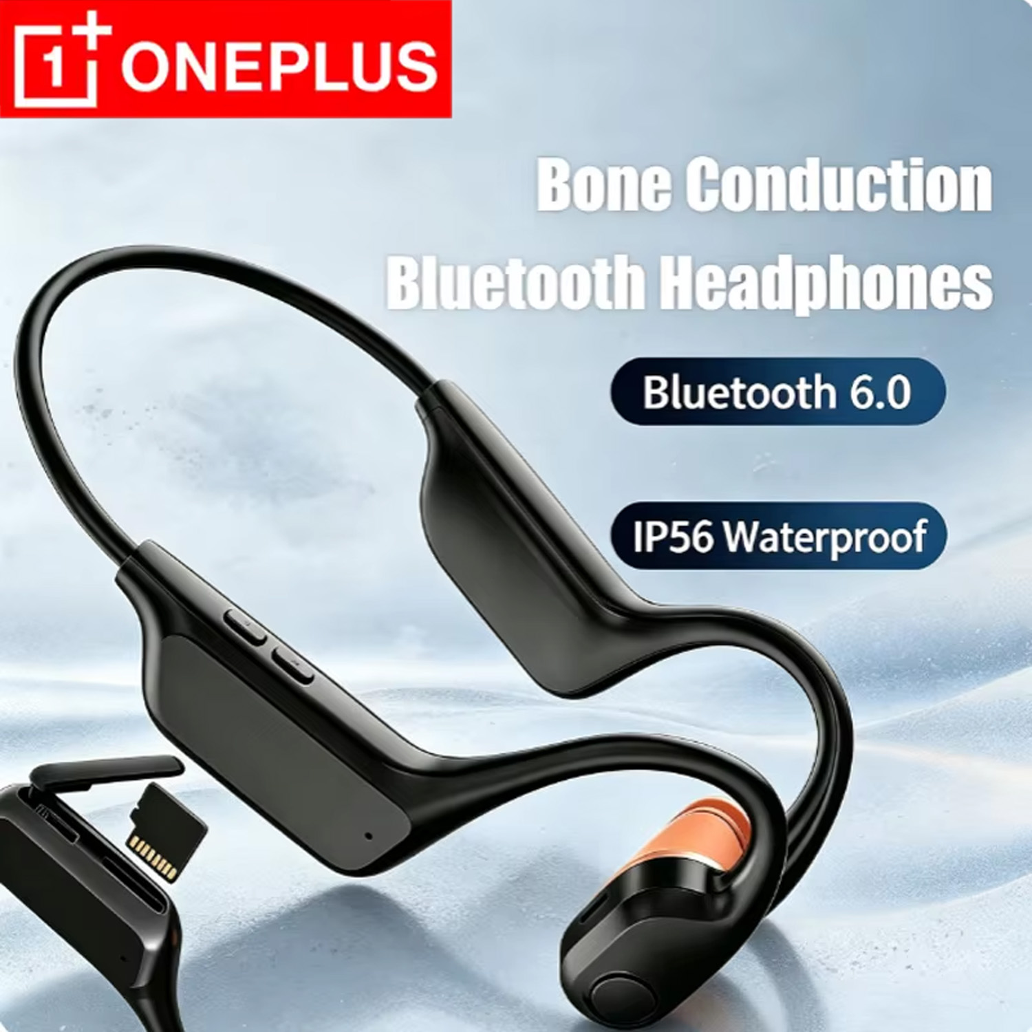 Bone Conduction Running Headphones - سماعات رأس بلوتوث بتقنية التوصيل العظمي