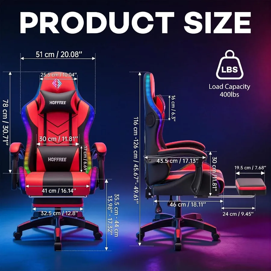 كرسي ألعاب RGB مزود بمكبرات صو - مراجعة Speakers وسعره