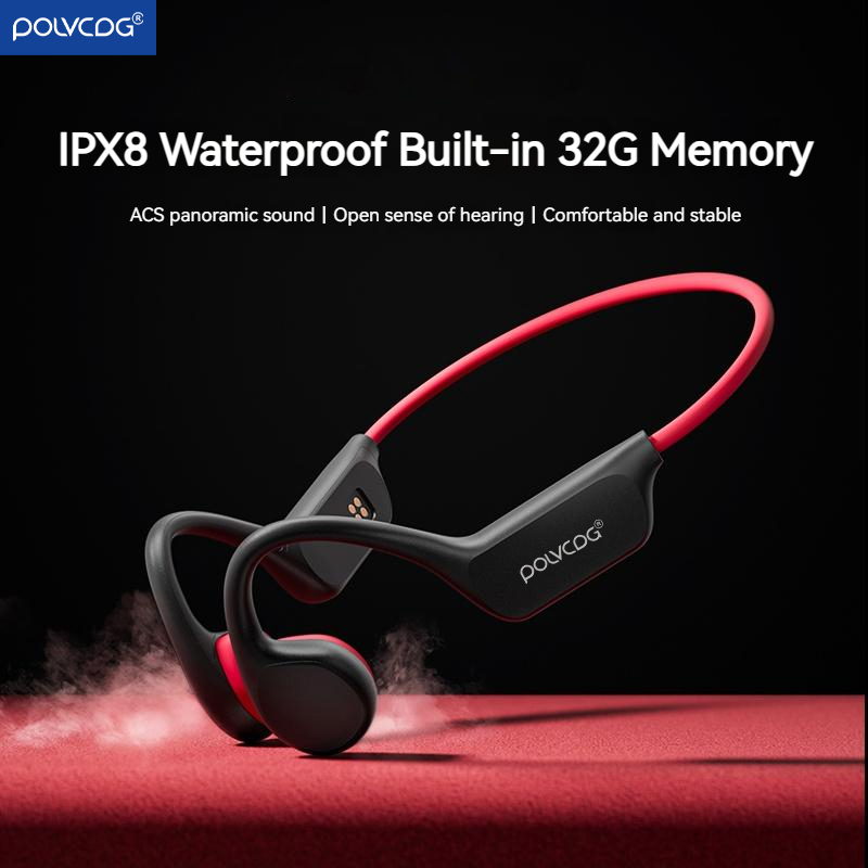 سماعة رأس POLVCDG بتقنية التوص - مراجعة Bone Conduction Running Headphones وسعره