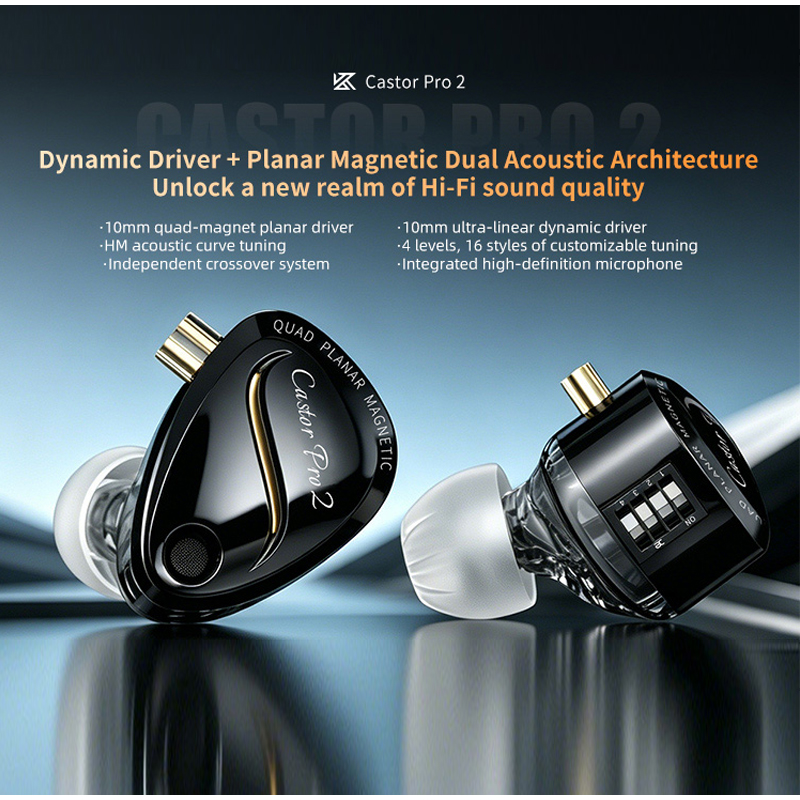 سماعة أذن KZ Castor Pro 2 HiFi - مراجعة Type C Wired Earphones With Mic وسعره