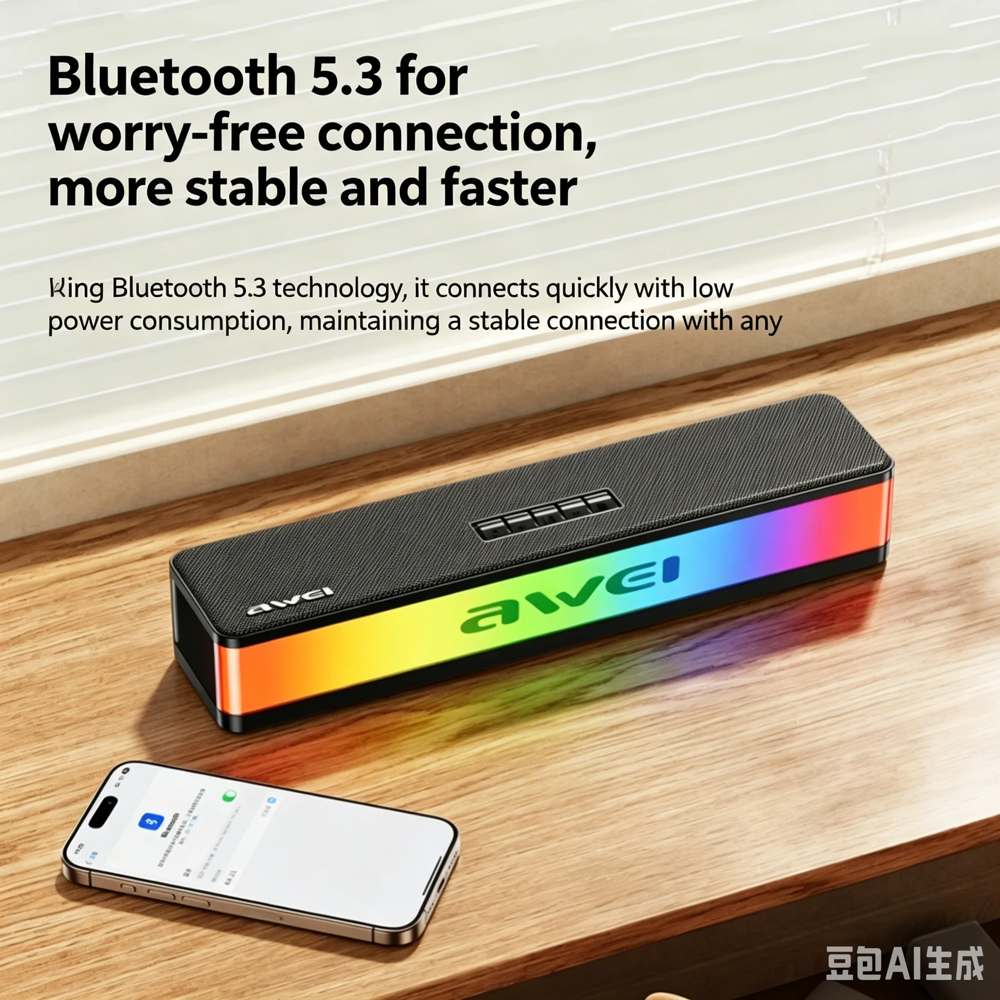 مكبرات صوت بلوتوث RGB بقوة 20  - مراجعة Rgb Computer Soundbar For Pc وسعره