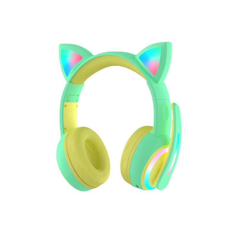سماعات رأس بلوتوث بتصميم أذن ا - مراجعة Cat Ear Bluetooth Headset Led وسعره