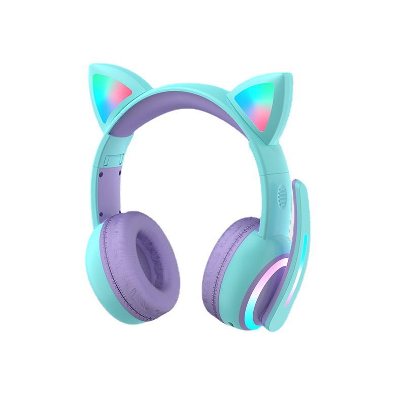 سماعات رأس بلوتوث بتصميم أذن ا - مراجعة Cat Ear Bluetooth Headset Led وسعره