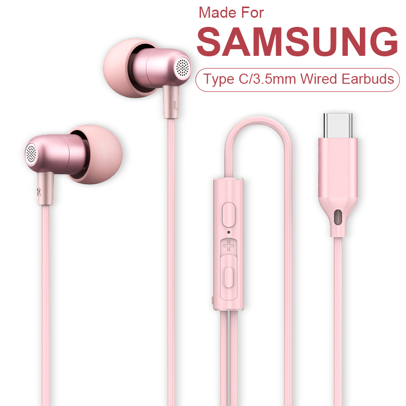سماعات رأس سلكية من نوع C لهوا - مراجعة Type C Wired Earphones With Mic وسعره